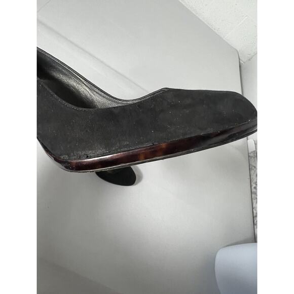 Stuart Weitzman Pumps Black 7.5W Black Velvet Tortoise Platform Stiletto High He - Picture 9 of 16